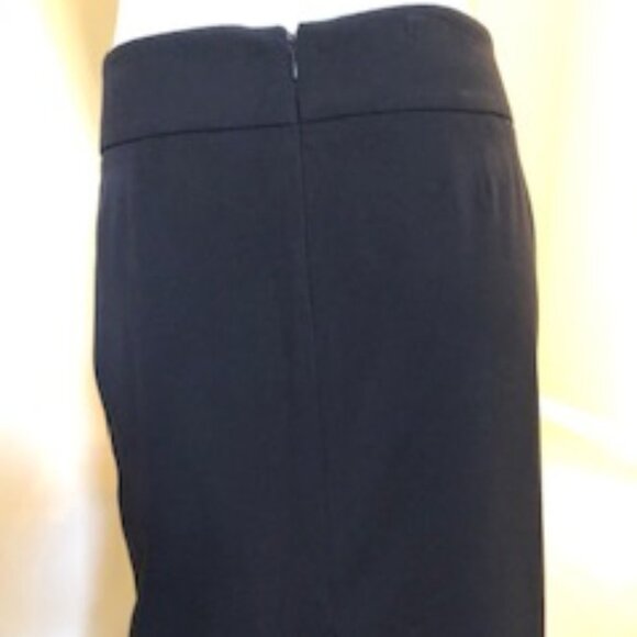 Anne Klein Classic Vtg Lined Pencil Skirt in Polyester Viscose Blend Black Sz 8 - Picture 2 of 3